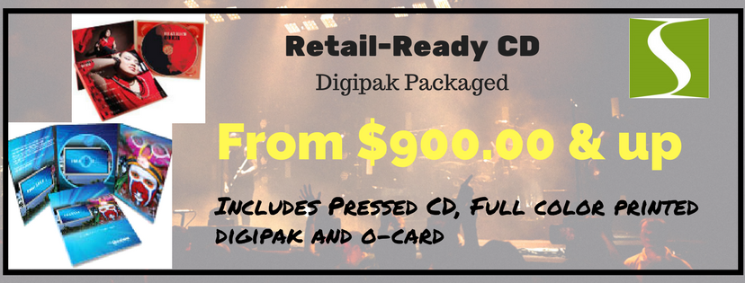 $900 and Up for Retail-Ready CD in Digipak AND Professionally Printed O-Card